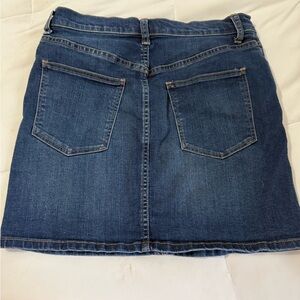 We The Free Blue Denim Mini Skirt